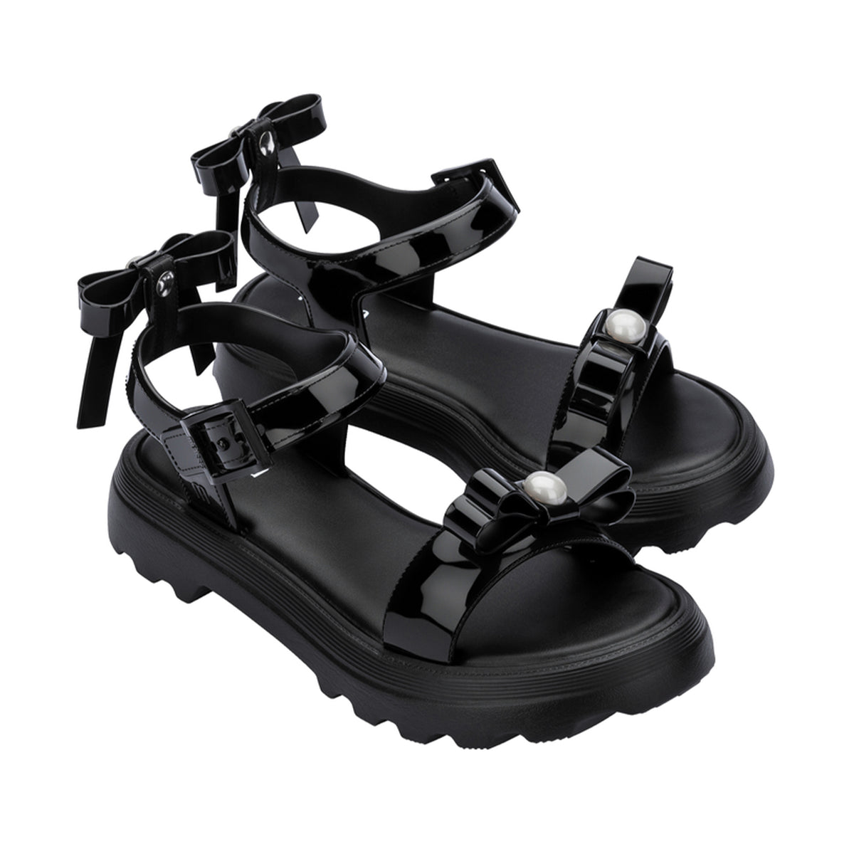 melissa（メリッサ）Town Sandal Bow Black 38 Town Bow Sandal in Black – Melissa Shoes